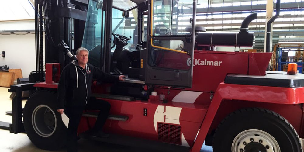 Kalmar 16 tons diesel gaffeltruck leveret til tysk gaffeltruckudlejningsfirma